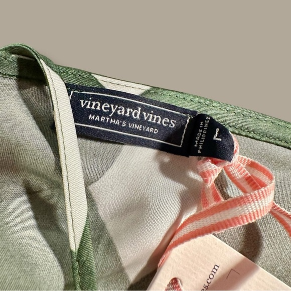 NWT Vineyard Vines ‘Silky Midi Slip Dress’ in “Cypress Green Gingham” Size Large - Picture 7 of 16